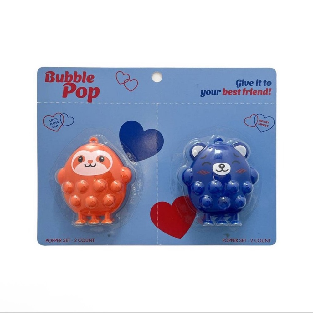 New! Target Bullseye Playground 2 pk Bubble Pop Fidget Toy Set - Sloth & Bear